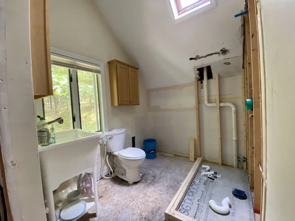 A cozy and functional space created during bathroom renovations Alexandra by the team at Builders Alexandra.