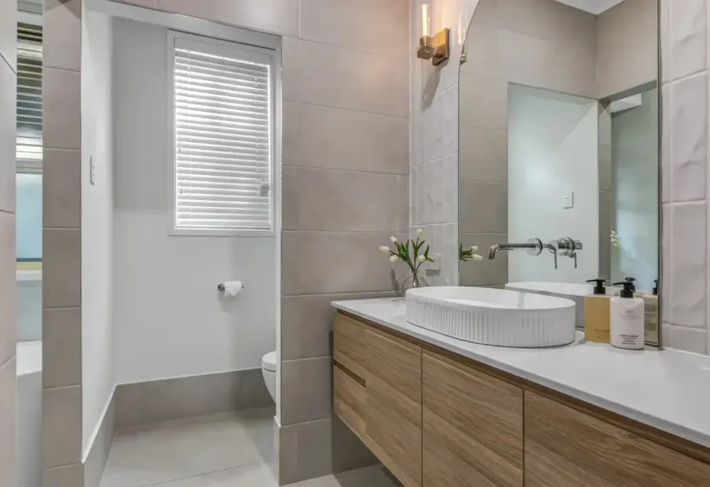 Modern bathroom design completed by Builders Alexandra, showcasing expertise in bathroom renovation Alexandra